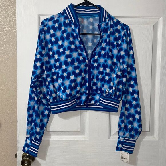 NWT Free People Movement Top Seed Printed Tennis Jacket - Picture 3 of 8